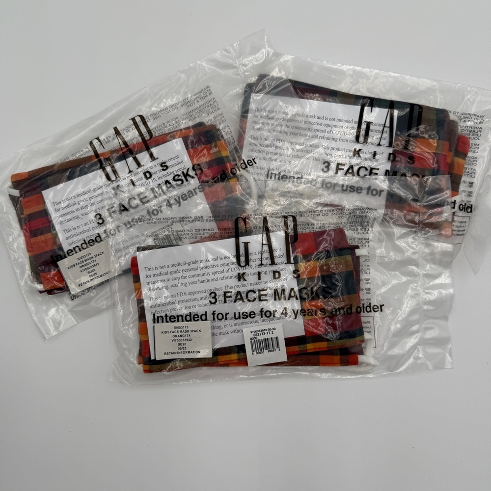 GAP Kids Plaid Face Masks